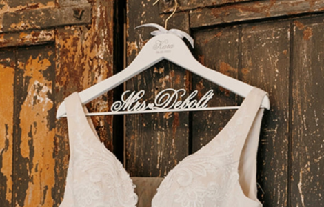 Laser Cut Custom  Bridal Hanger