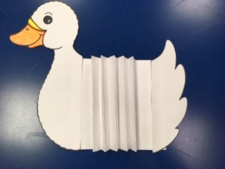 white paper swan
