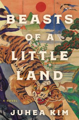 book cover of a painting of a tiger and landscape