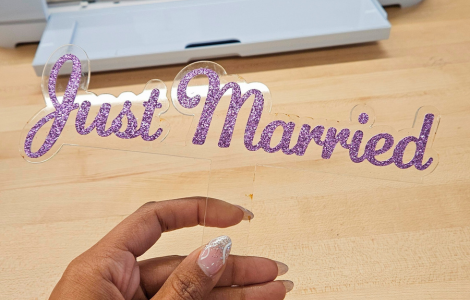 Custom Just Married Cricut Sign