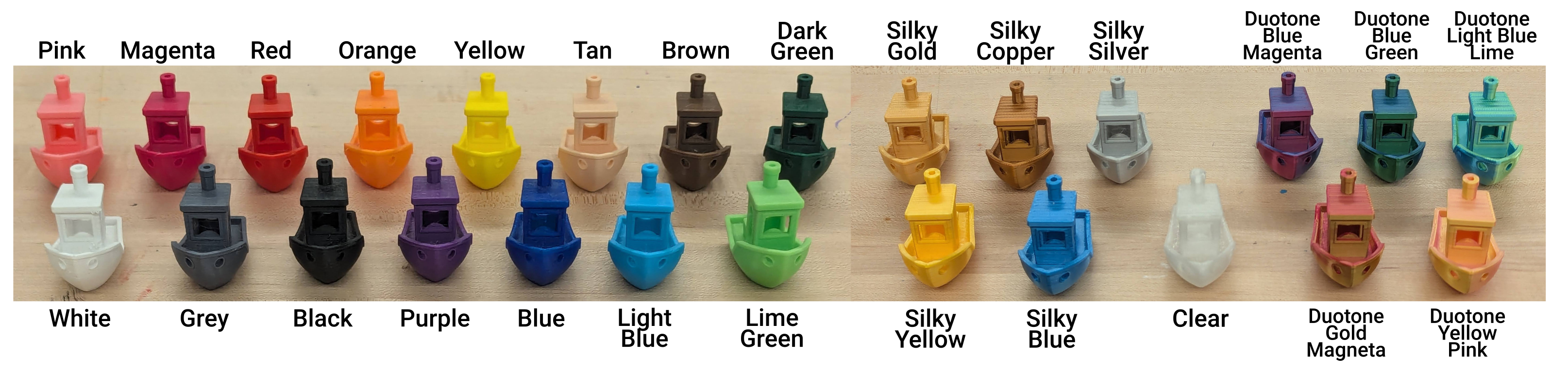 3d print color samples