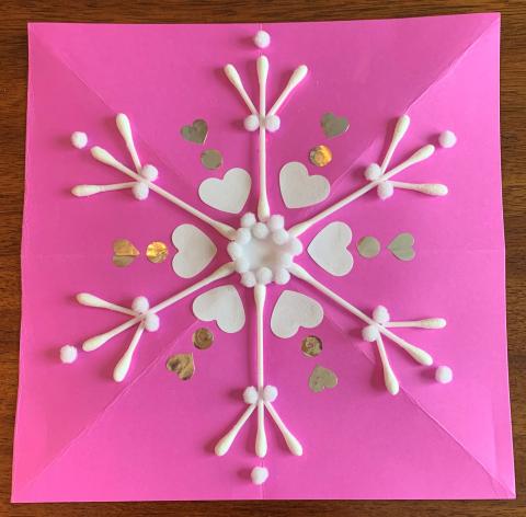 Symmetrical Snowflake Art Example